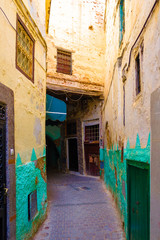 Fototapeta na wymiar Old buildings in old Moroccan city