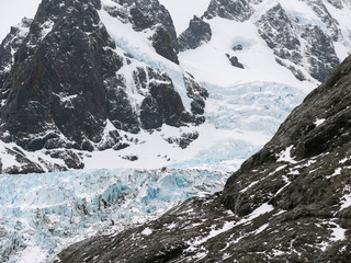 Glaciers of Drygalski Fjord at the southern end of South Georgia.