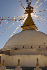 Dhodina Chorten is modeled on the stupa of Boudhanath. Thimphu, Bhutan