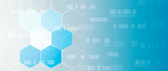 banner design, background with hexagon pattern