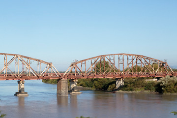 Georgia, Batumi. A rusting bridge on the road outside of Batumi.