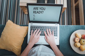 Handwriting text Are You Ready Question. Conceptual photo used telling someone start something when feel prepared