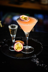 passion fruit & prosseco cocktail 