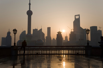 Early morning on The Bund, Shanghai, China