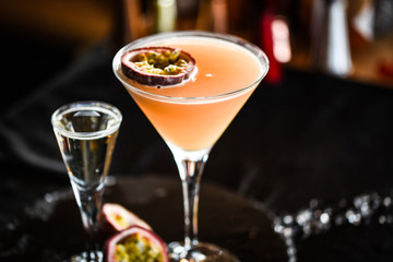 passion fruit & prosseco cocktail 