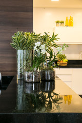 Various vases on the table