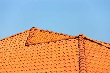 Red roof house. Sighnaghi, Georgia.