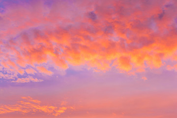 Fototapeta premium Sky at sunset with clouds