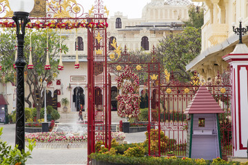 Fototapeta premium India, Rajasthan, Udaipur. City Palace of the Maharajah.