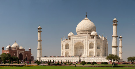 Fototapeta na wymiar Asia, India. Taj Mahal. Multiframe Panoramic