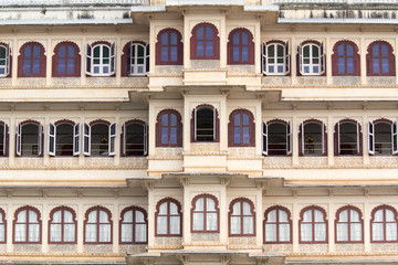 Fototapeta na wymiar India, Rajasthan, Udaipur. City Palace of the Maharajah.