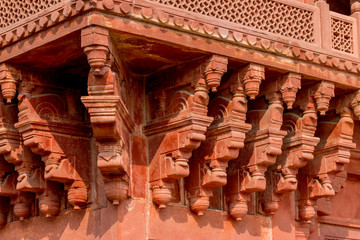 Architectural detail. Fatehpur Sikri. Mughal Empire Mosque. Unesco World Heritage. 14th century. Bharatpur. Rajasthan. India.