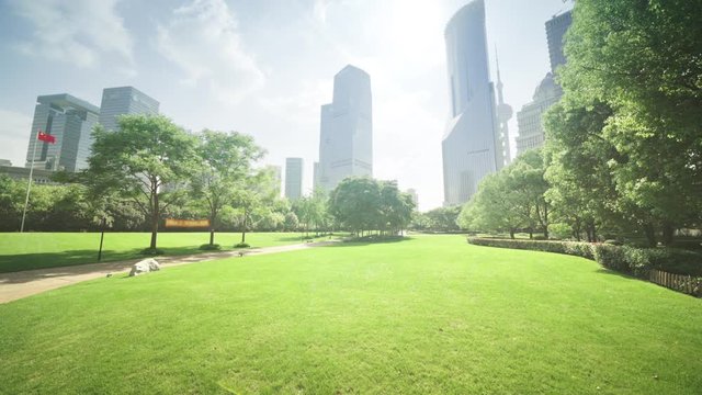 park in lujiazui financial centre, Shanghai, China