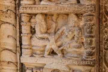 Bas relief. Chittaurgarh Citadel. 6th century. Rajasthan. India.