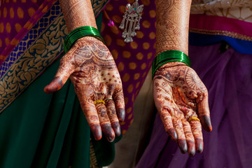 Henna decoration. Udaipur Rajasthan. India.