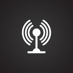 Antenna related icon on background for graphic and web design. Simple illustration. Internet concept symbol for website button or mobile app - 284378606