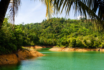 Fototapeta na wymiar Lake Batang Ai, Batang Ai National Park, Sarawak, Malaysian Borneo, Malaysia.