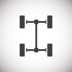 Car part related icon on background for graphic and web design. Simple illustration. Internet concept symbol for website button or mobile app.