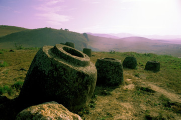 Asia, Laos. Xieng Khwang Province, Plain of Jars.