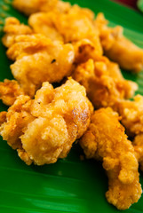 Ikan goreng, a type of fried fish, Sarawak, Malaysian Borneo, Malaysia.