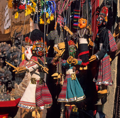 Asia, Nepal. Puppets