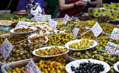Olive stand at the market