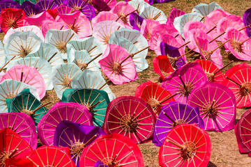Thailand, Chiang Mai Province, Bo Sang. Umbrella factory.