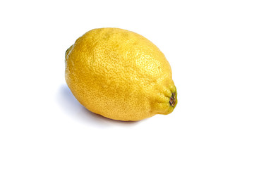 isolated lemon on white background.