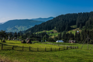 Rural contryside view in Carpathian
