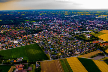 Stadt Vechta in Niedersachsen aus der Luft