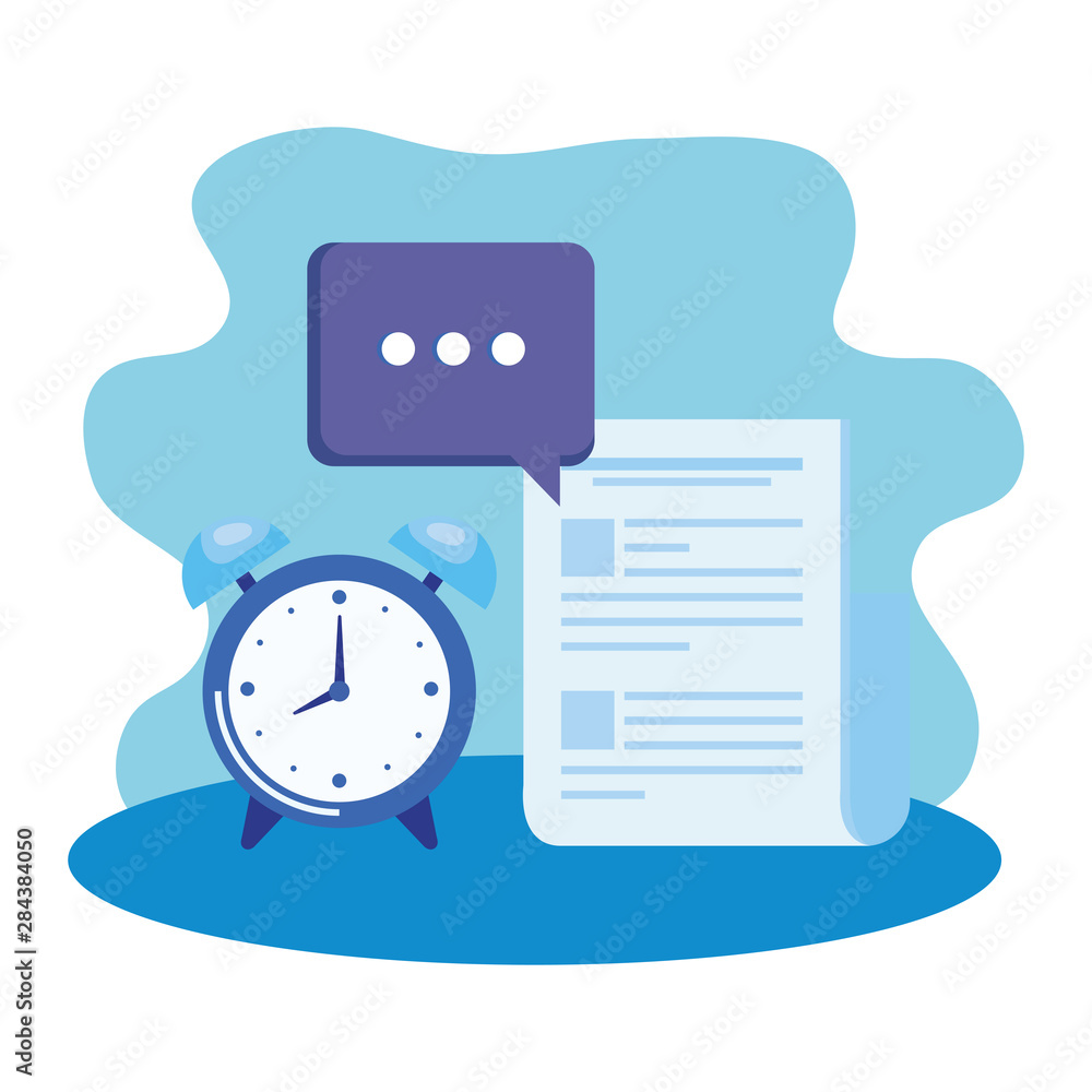 Poster alarm clock with document file