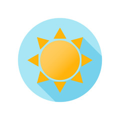Sun Icon. Black Simple Design Vector Illustration