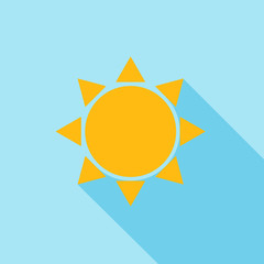 Sun Icon. Black Simple Design Vector Illustration