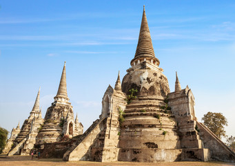 Fototapeta premium Ayutthaya, Thailand. The temples of Wat Phra Mahathat