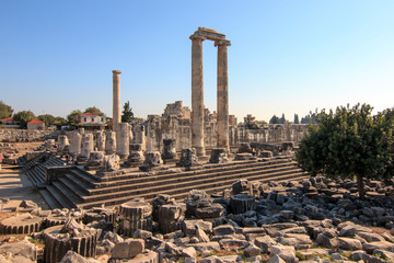 Turkey, Didyma, a sacred site of the ancient world. Its Temple of Apollo, oracle, attracting crowds of pilgrims.