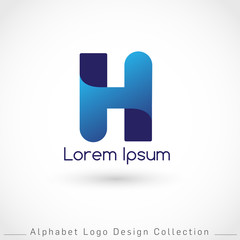 Obraz premium Letter H Logo Design Template isolated on white background : Vector Illustration
