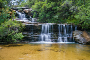 waterfall on undercliff walk, blue mountains national park, australia 4