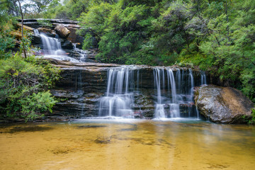 waterfall on undercliff walk, blue mountains national park, australia 10