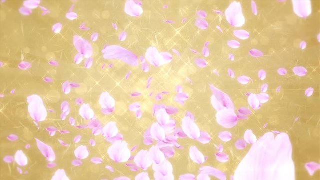 爆発と桜/和紙背景