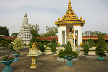 Cambodia. Phnom Penh. Royal Palace. Chedi of King Norodom.