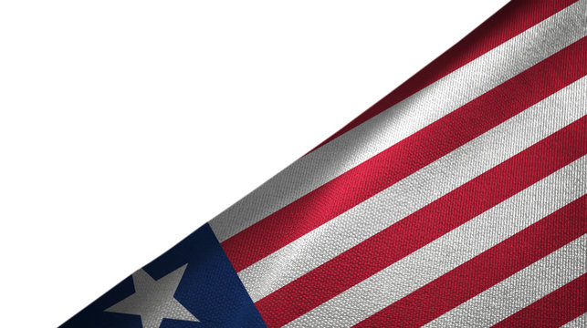 Liberia flag right side with blank copy space