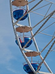 Seats of a ferris wheel on a funfair