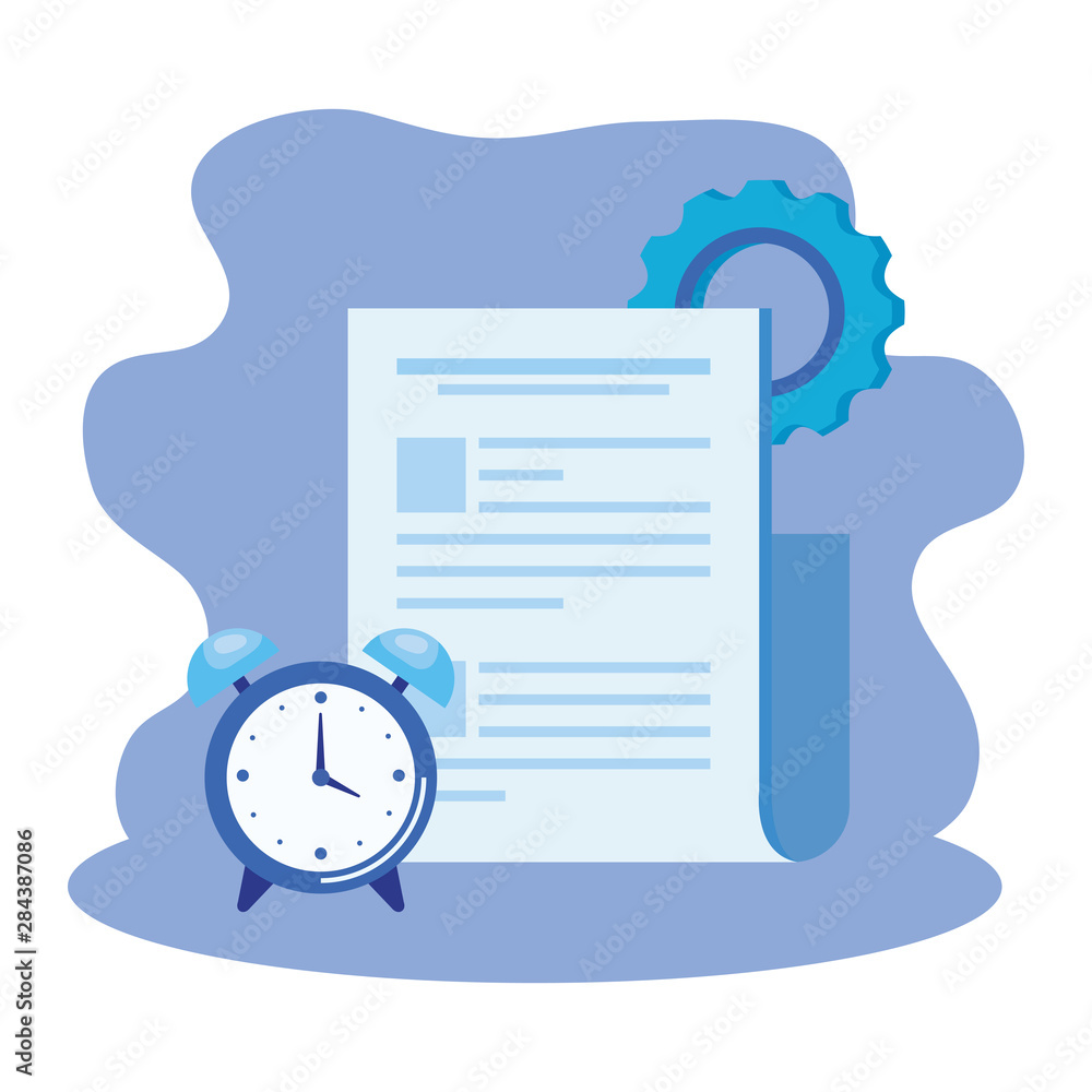 Poster alarm clock with document file
