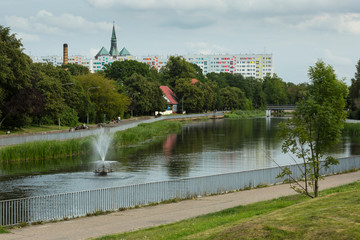 Partie an der Persante in Kolberg (Pommern)