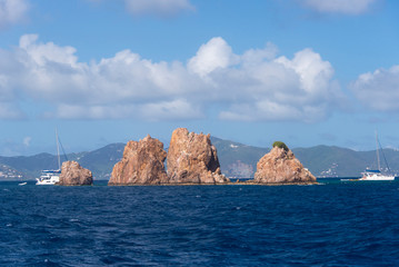 BVI, Norman Island, The Indians, renowned snorkeling site. Tortola beyond
