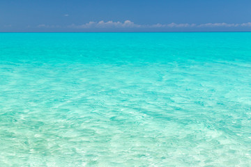 Fototapeta na wymiar Bahamas, Little Exuma Island. Seascape of aqua ocean water. Credit as: Don Paulson / Jaynes Gallery / DanitaDelimont.com