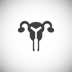 Human organ icon on background for graphic and web design. Simple illustration. Internet concept symbol for website button or mobile app.