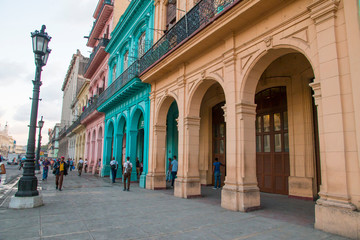 Cuba, Havana. Street scenes of Old Havana city center.