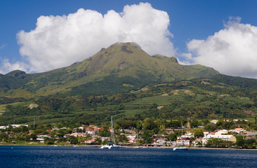 Martinique, French Antilles, West Indies, St. Pierre. Montagne Pelee (Mt. Pelee).
