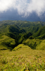 MARTINIQUE. French Antilles. West Indies. Rugged gorges carved into flanks of Mt. PelÈe.